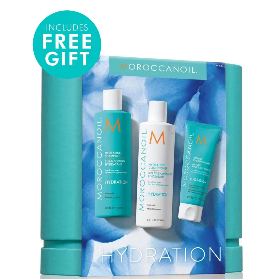 Moroccanoil Hydrating Shampoo and Conditioner Set with Free Intense Hydrating Mask 75ml (Worth £52)