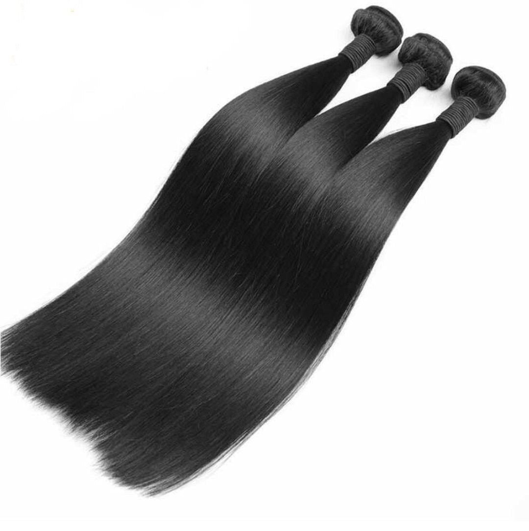 Virgin Brazilian Human Hair Bundle Extensions - Silky Straight