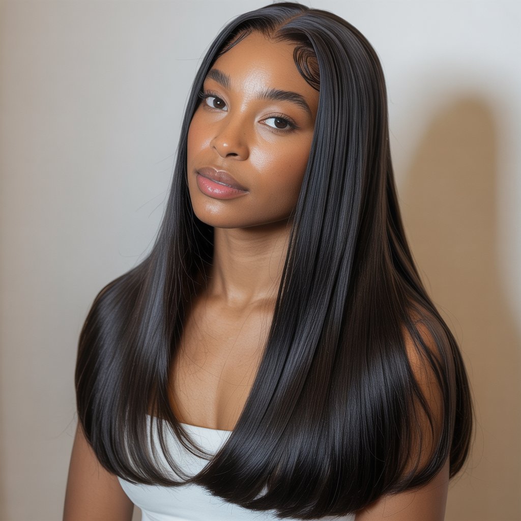 The Autumn Silky Straight Glueless HD Lace Frontal Wig